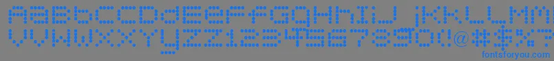 Circle30 Font – Blue Fonts on Gray Background
