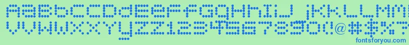 Circle30 Font – Blue Fonts on Green Background