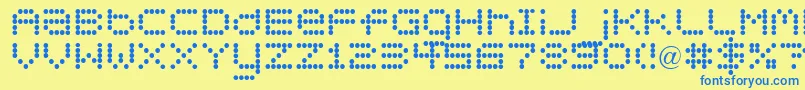 Circle30 Font – Blue Fonts on Yellow Background