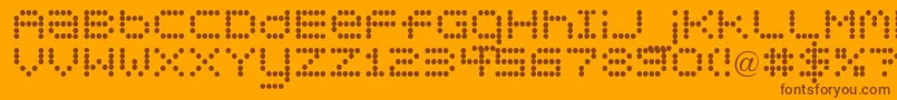 Circle30 Font – Brown Fonts on Orange Background