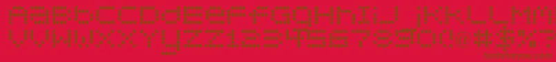 Circle30 Font – Brown Fonts on Red Background