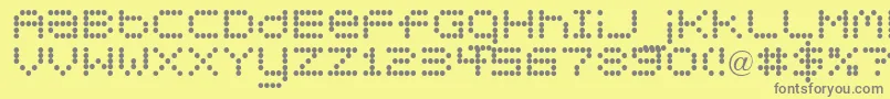 Circle30 Font – Gray Fonts on Yellow Background