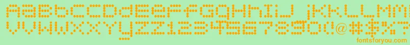 Circle30 Font – Orange Fonts on Green Background