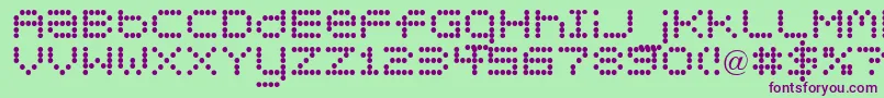 Circle30 Font – Purple Fonts on Green Background