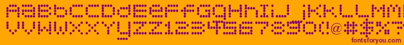 Circle30 Font – Purple Fonts on Orange Background