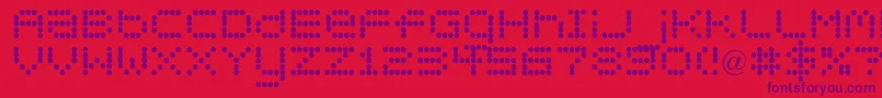 Circle30-Schriftart – Violette Schriften auf rotem Hintergrund