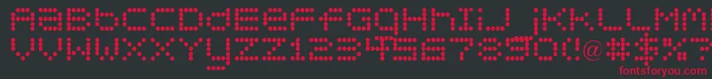 Circle30 Font – Red Fonts on Black Background