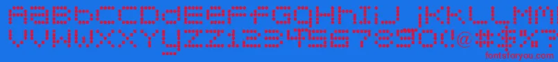 Circle30 Font – Red Fonts on Blue Background