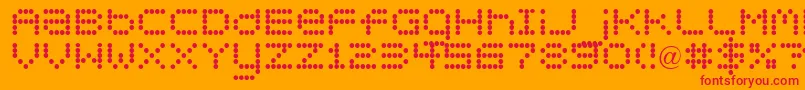 Circle30 Font – Red Fonts on Orange Background