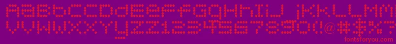 Circle30 Font – Red Fonts on Purple Background