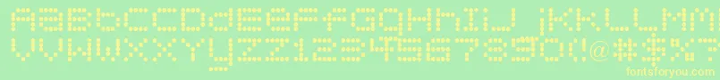Circle30 Font – Yellow Fonts on Green Background