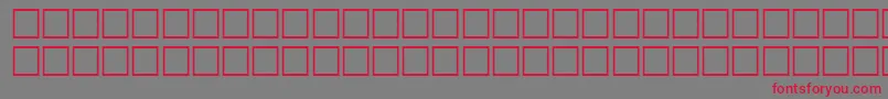 フォントTempestRegular – 赤い文字の灰色の背景