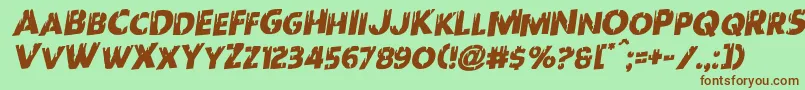 Redundeadrotal Font – Brown Fonts on Green Background