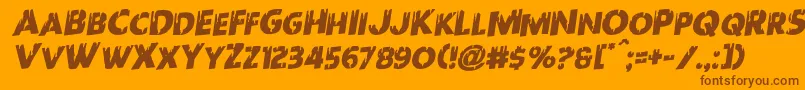 Redundeadrotal Font – Brown Fonts on Orange Background