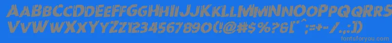 Redundeadrotal Font – Gray Fonts on Blue Background