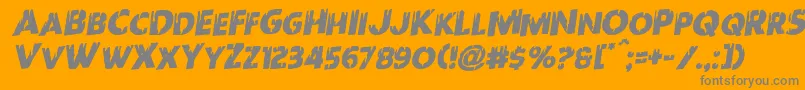 フォントRedundeadrotal – オレンジの背景に灰色の文字