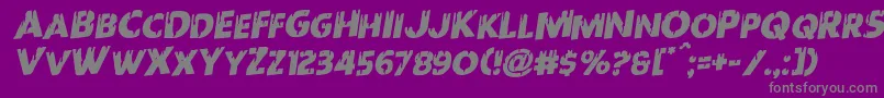 フォントRedundeadrotal – 紫の背景に灰色の文字