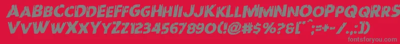 Redundeadrotal Font – Gray Fonts on Red Background