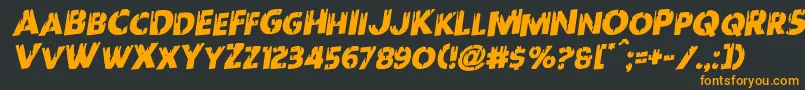 Redundeadrotal Font – Orange Fonts on Black Background