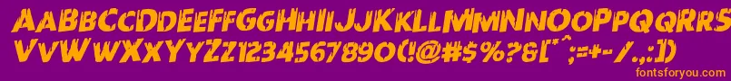 Redundeadrotal Font – Orange Fonts on Purple Background