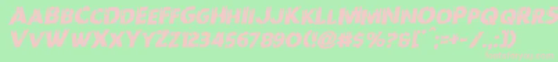 Więcej informacji o czcionce Redundeadrotal Czcionka Redundeadrotal – różowe czcionki na zielonym tle