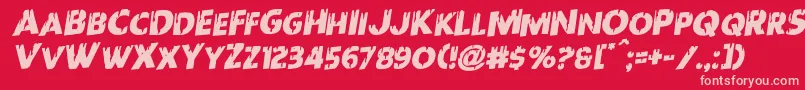 Redundeadrotal Font – Pink Fonts on Red Background