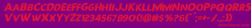 Redundeadrotal Font – Red Fonts on Purple Background