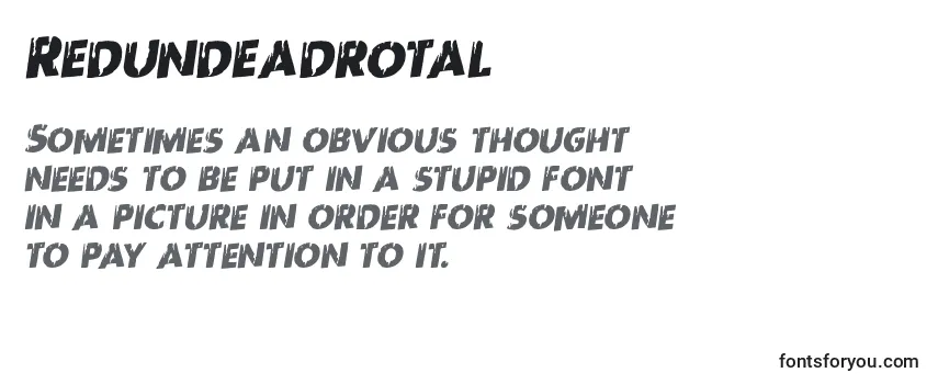 Review of the Redundeadrotal Font