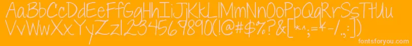 Jandaeverydaycasual Font – Pink Fonts on Orange Background
