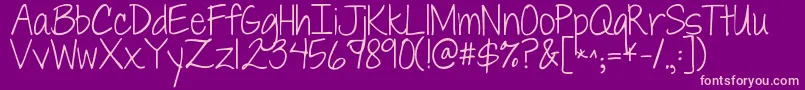 Jandaeverydaycasual Font – Pink Fonts on Purple Background