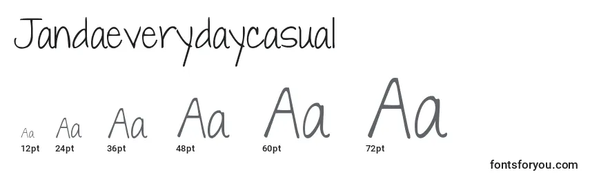 Jandaeverydaycasual Font Sizes