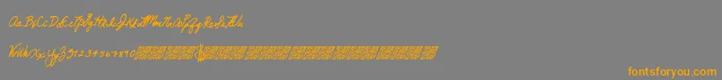 Highboat Font – Orange Fonts on Gray Background