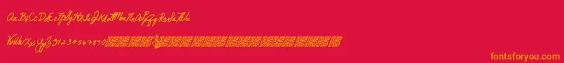 Highboat Font – Orange Fonts on Red Background