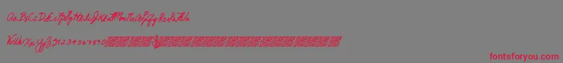 Highboat Font – Red Fonts on Gray Background
