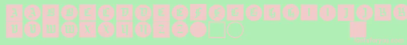 Gotikabuttonsone Font – Pink Fonts on Green Background