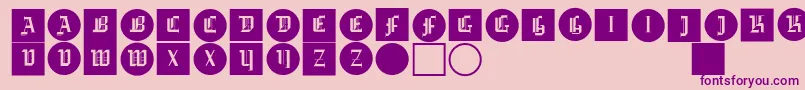 Gotikabuttonsone Font – Purple Fonts on Pink Background