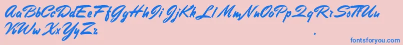 StephensHeavyWriting Font – Blue Fonts on Pink Background