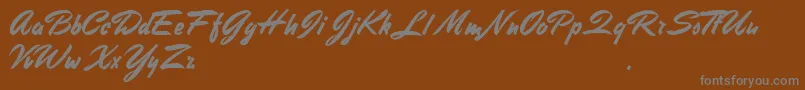 Шрифт StephensHeavyWriting – серые шрифты на коричневом фоне