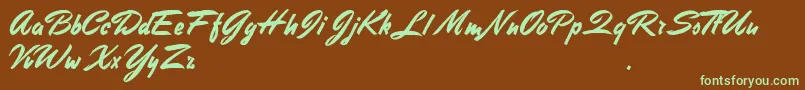 Шрифт StephensHeavyWriting – зелёные шрифты на коричневом фоне