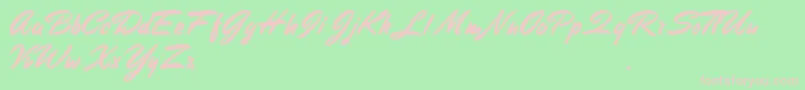 StephensHeavyWriting Font – Pink Fonts on Green Background