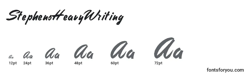StephensHeavyWriting (106622) Font Sizes