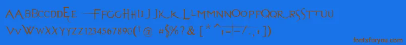 Czcionka EvanescenceSeriesBPrespaced – brązowe czcionki na niebieskim tle