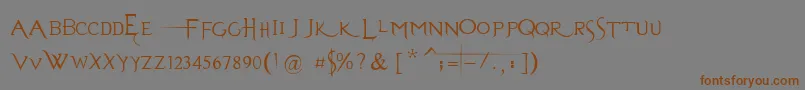 EvanescenceSeriesBPrespaced Font – Brown Fonts on Gray Background