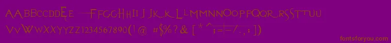 EvanescenceSeriesBPrespaced-Schriftart – Braune Schriften auf violettem Hintergrund