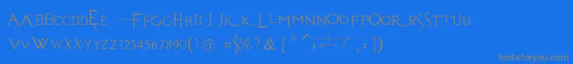 EvanescenceSeriesBPrespaced-fontti – harmaat kirjasimet sinisellä taustalla