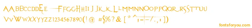 Шрифт EvanescenceSeriesBPrespaced – оранжевые шрифты