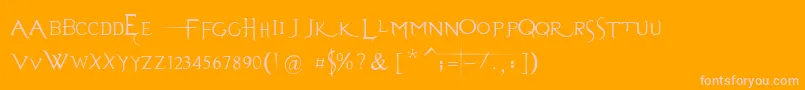 EvanescenceSeriesBPrespaced Font – Pink Fonts on Orange Background