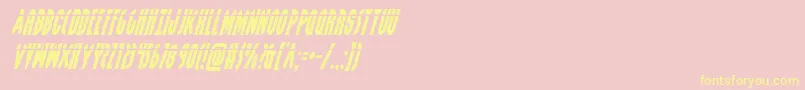 Grendelsmotherlaserital Font – Yellow Fonts on Pink Background