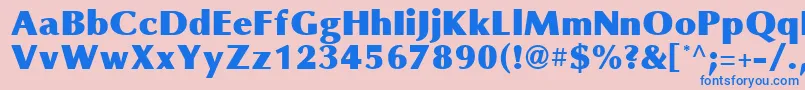 OmniBlackRegular Font – Blue Fonts on Pink Background