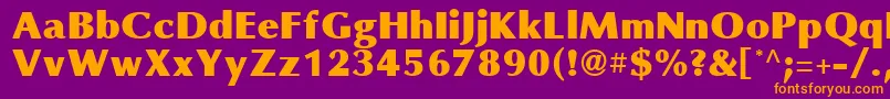 OmniBlackRegular Font – Orange Fonts on Purple Background